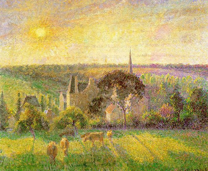 Camille Pissaro Countryside and Eragny Church and Farm